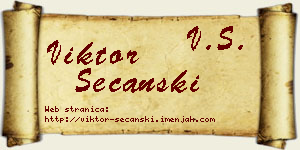 Viktor Sečanski vizit kartica
